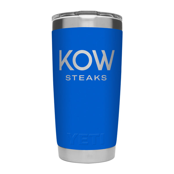 Kow Steaks Official YETI 20 Oz. Blue Tumbler - Kow Steaks – KOW Steaks